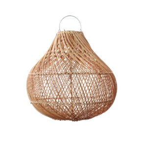 bottle shape lamp made from rattan