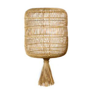 product shot from woven rattan floorlamp