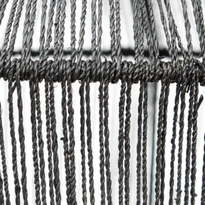 detail of black woven rope or lamp