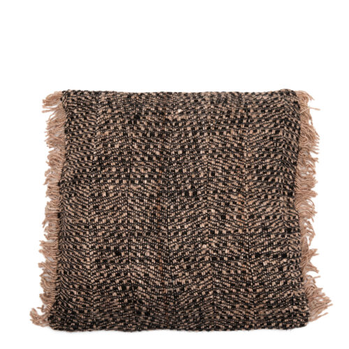 cotton woven cushion 60 x 60 cm in the colors black and copper