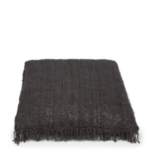 black cotton woven cushion 60x60