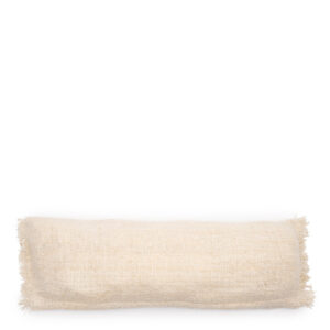 cream woven elongated cotton pads photographed from the front