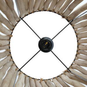 inside of rattan lamp