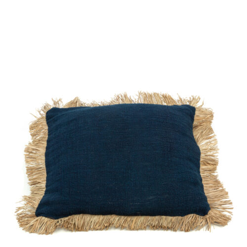 cotton cushion saint tropez in dark blue