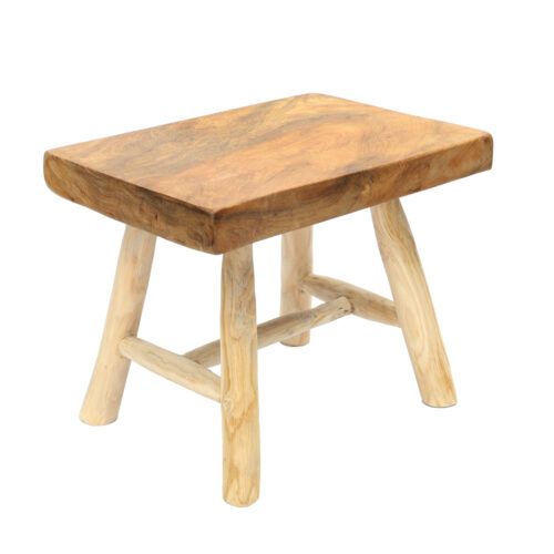 low wooden stool