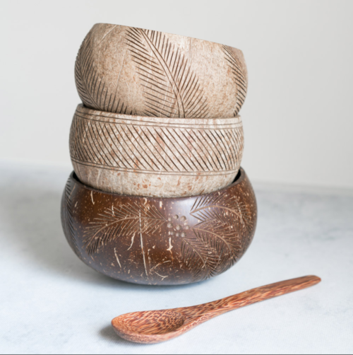 Palm Leave_800ml bowls made from coconut shell