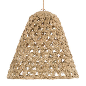 lamp, openwork of sea grass on a white background